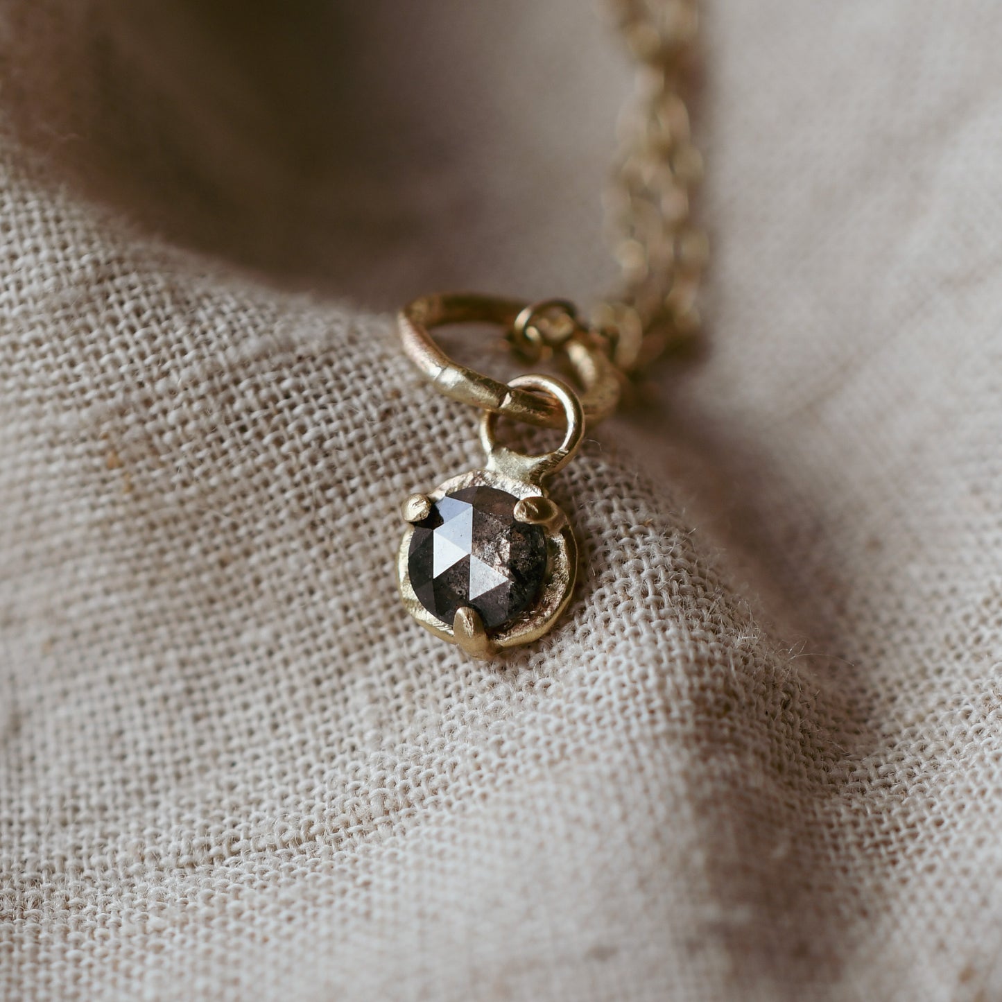 Rosecut Diamond and 9 Carat Gold Pendant